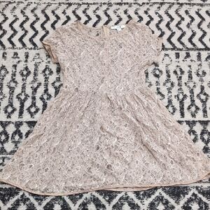 Forever 21 Kids Lace Dress in Tan
